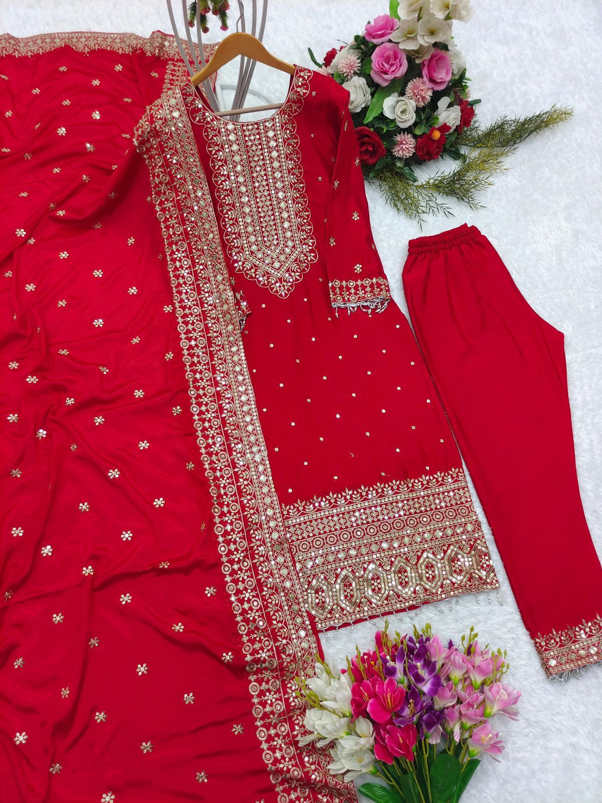 New Design Top-Pant With Dupatta Set