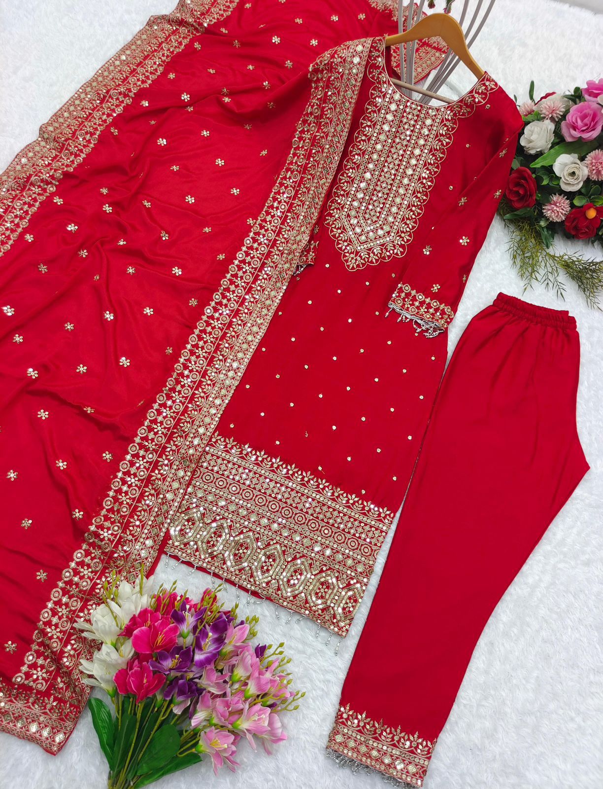 New Design Top-Pant With Dupatta Set