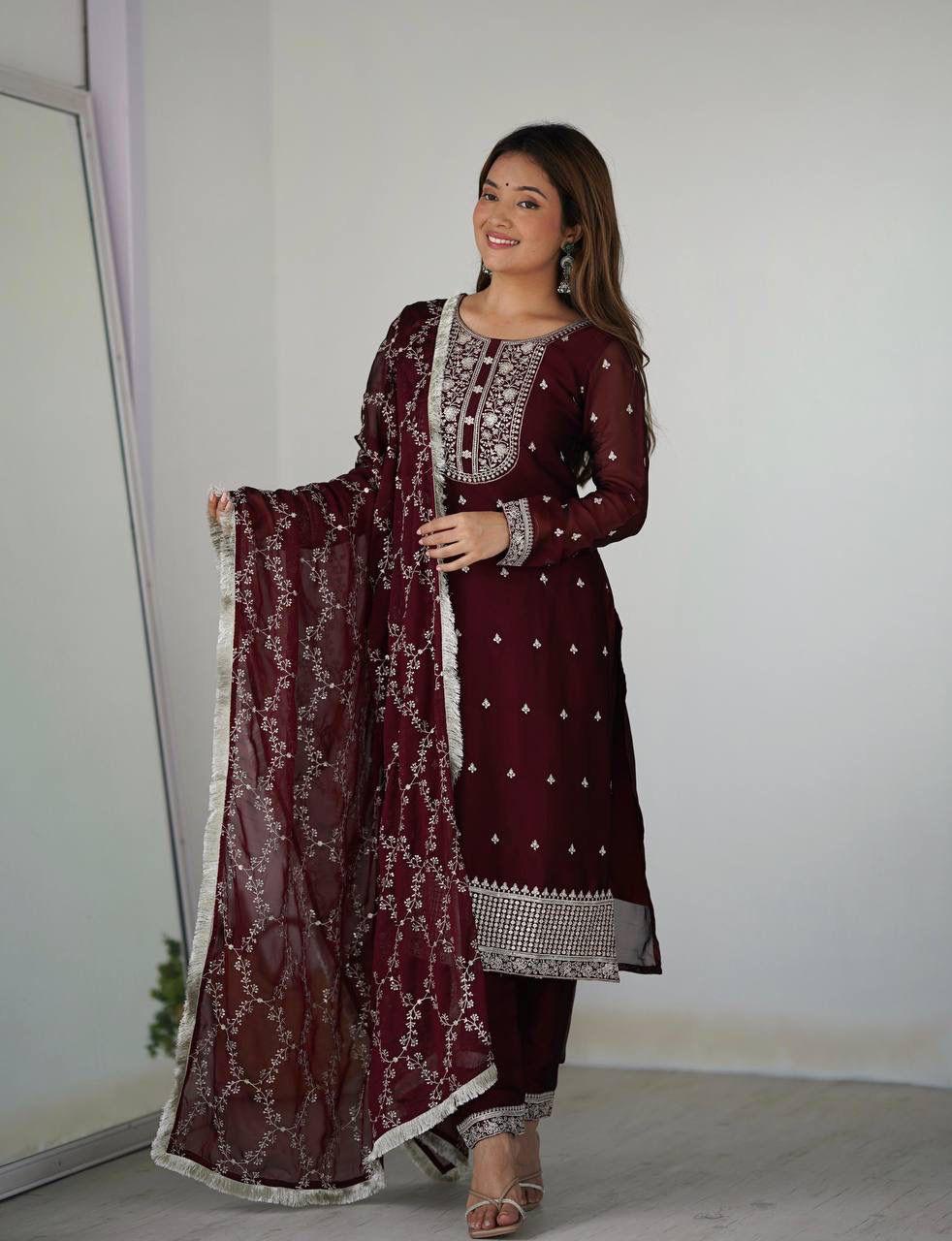 KURTA WITH DUPPTA SET