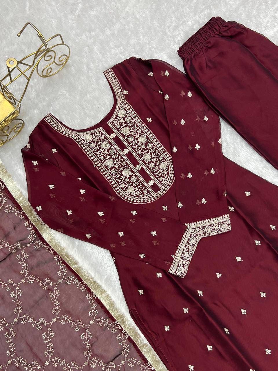 KURTA WITH DUPPTA SET