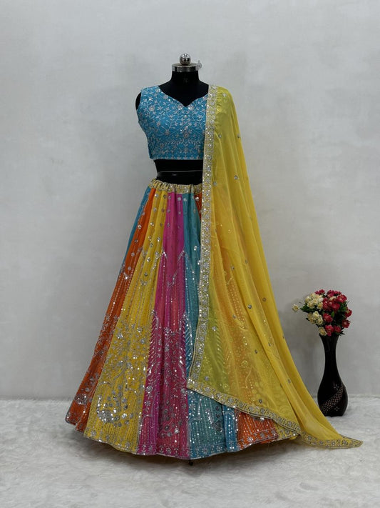 Sequin Lehenga Set