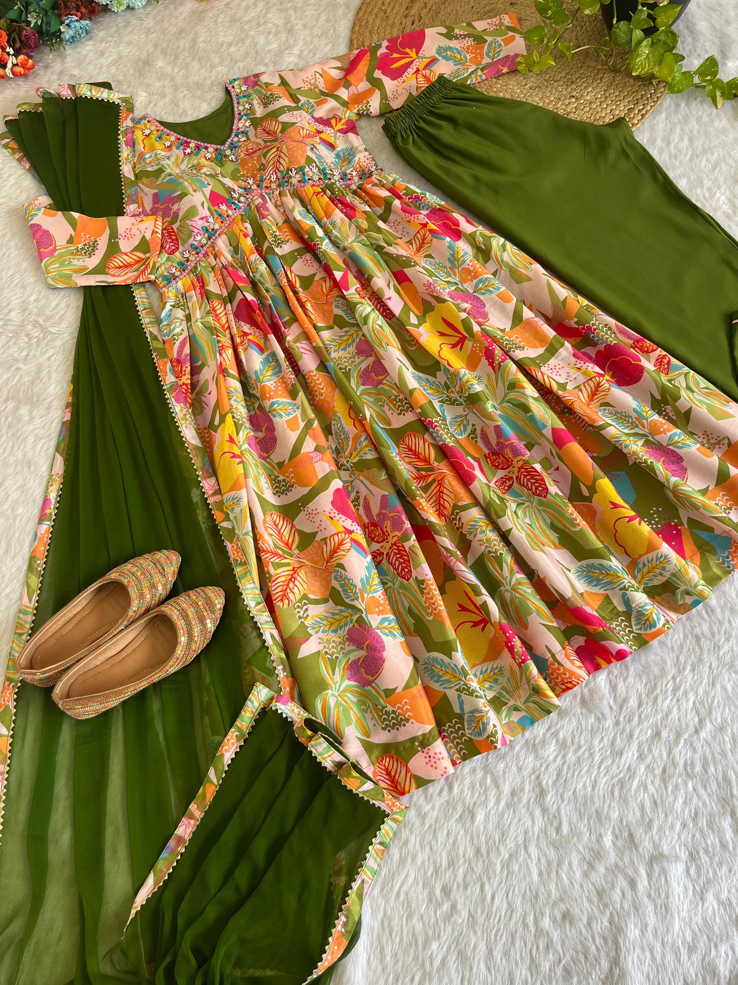 Dress with Dupatta and Pant