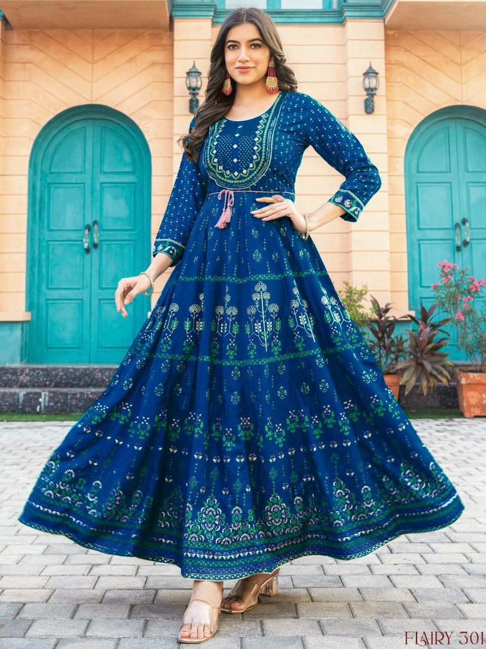 Blue elegant Anarkali