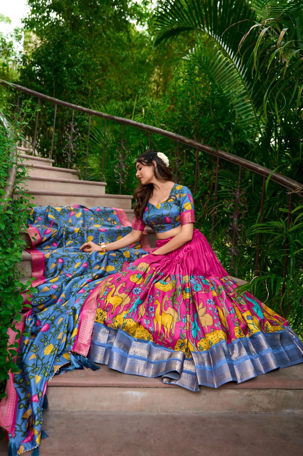 Kalamkari Dola Silk Lehenga Choli