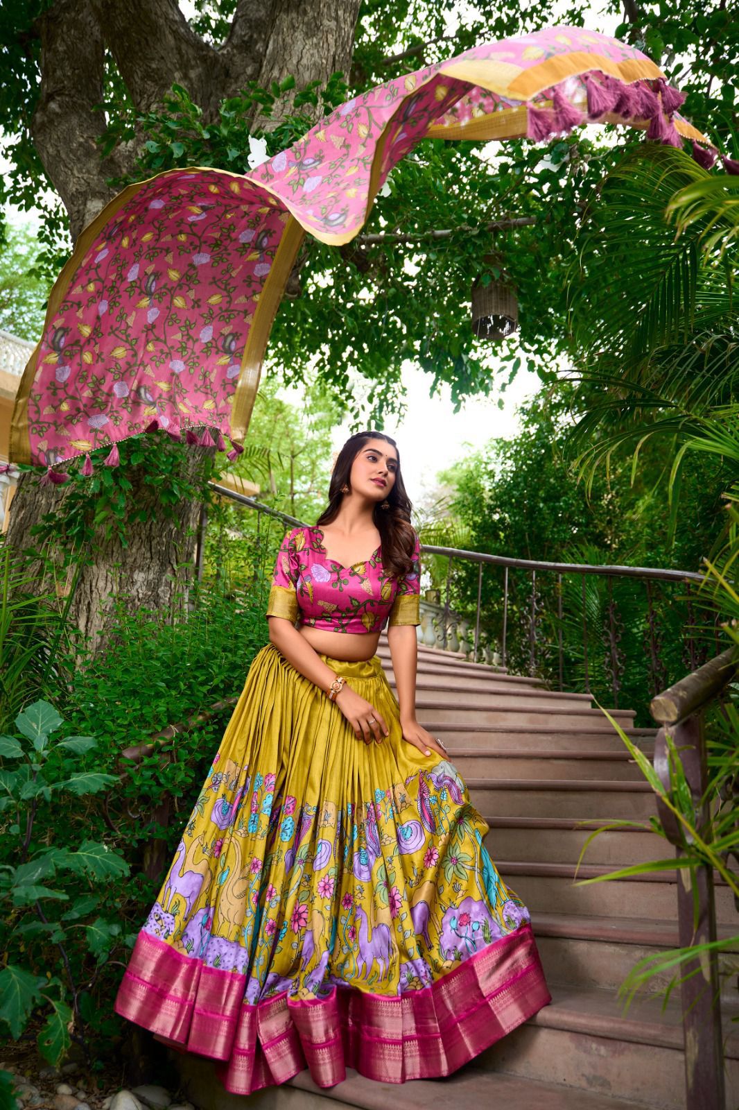 Kalamkari Dola Silk Lehenga Choli