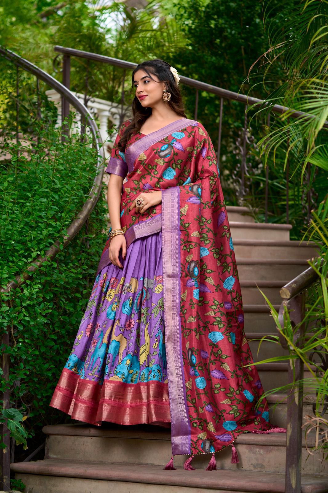 Kalamkari Dola Silk Lehenga Choli